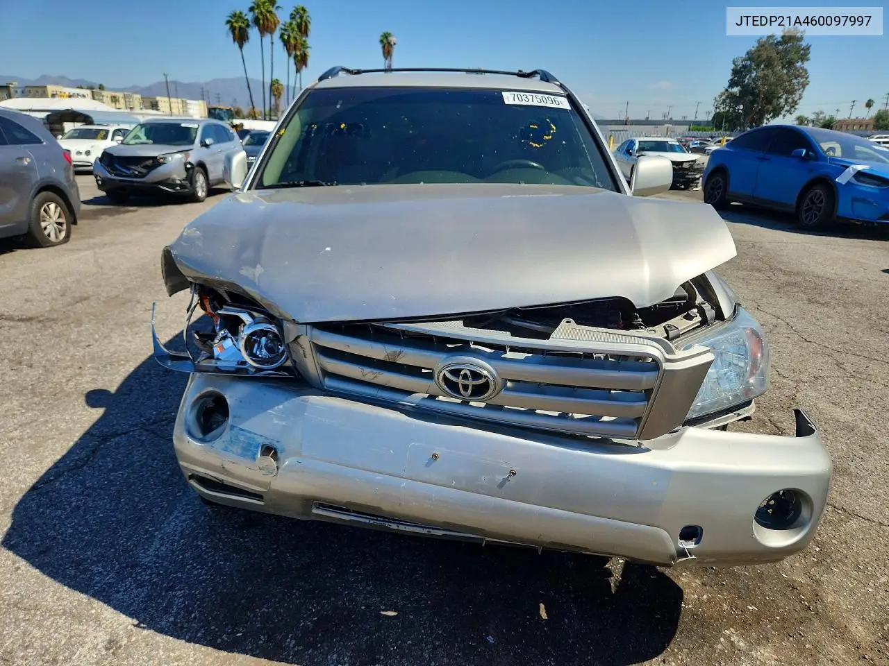 2006 TOYOTA HIGHLANDER VIN JTEDP21A460097997 — фото 5
