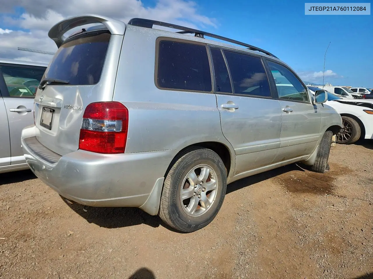 2006 TOYOTA HIGHLANDER VIN JTEGP21A760112084 — фото 3