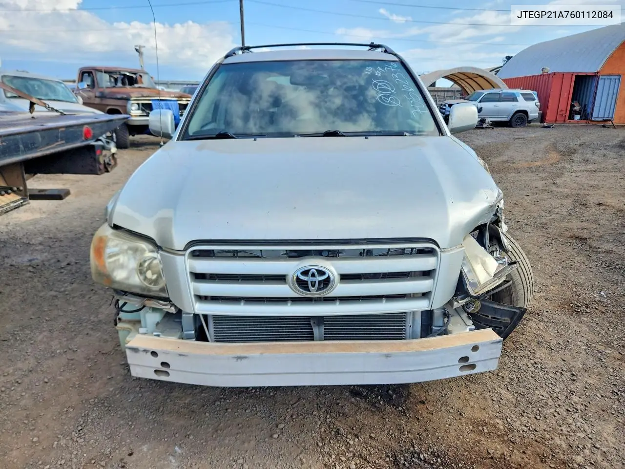 2006 TOYOTA HIGHLANDER VIN JTEGP21A760112084 — фото 5