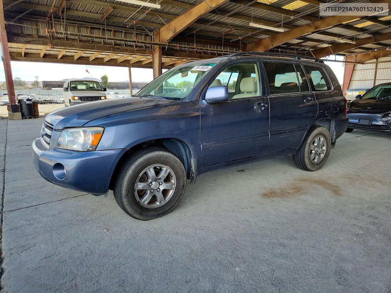 TOYOTA HIGHLANDER 2006, VIN JTEEP21A760152429