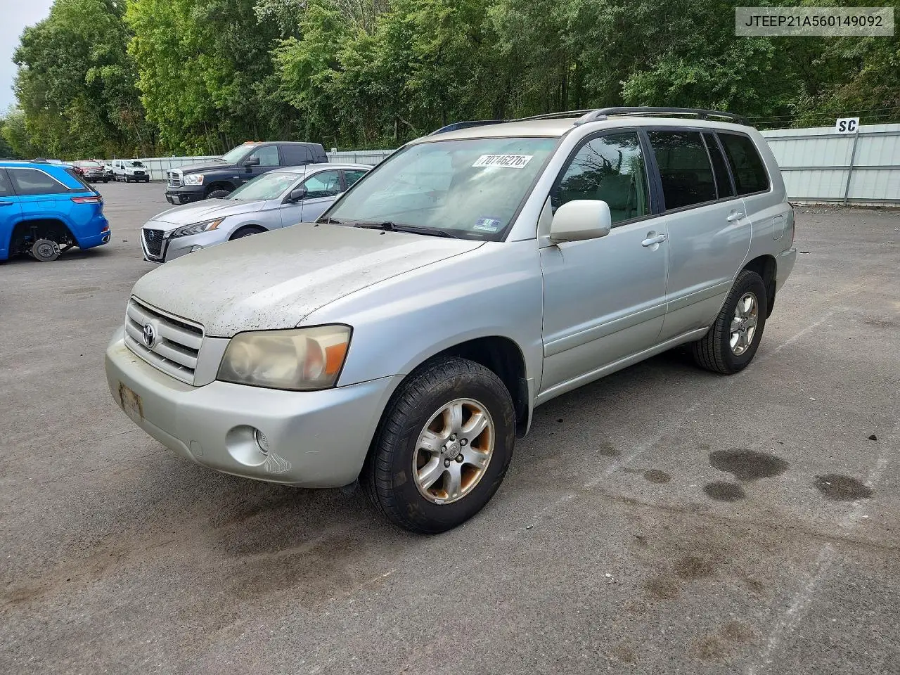 TOYOTA HIGHLANDER 2006, VIN JTEEP21A560149092