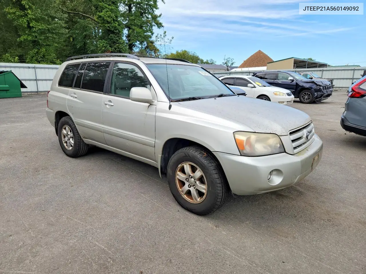 2006 TOYOTA HIGHLANDER VIN JTEEP21A560149092 — фото 4