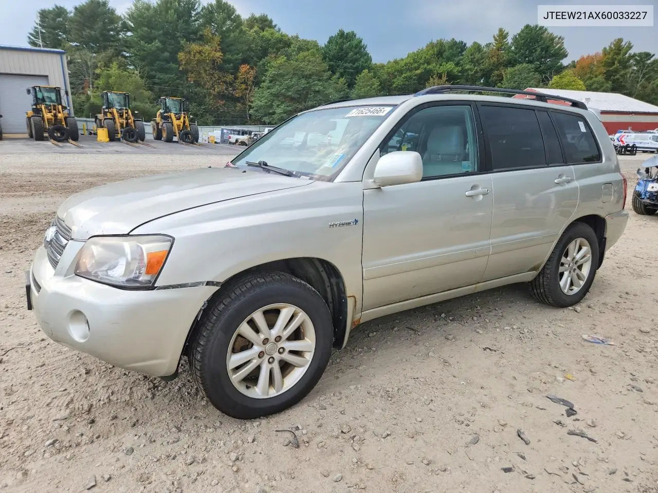 TOYOTA HIGHLANDER 2006, VIN JTEEW21AX60033227