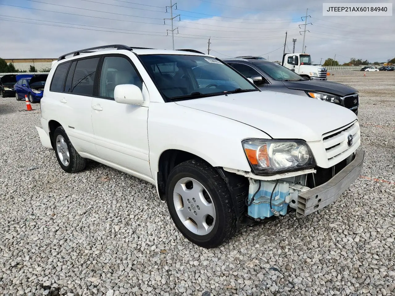 2006 TOYOTA HIGHLANDER VIN JTEEP21AX60184940 — фото 4