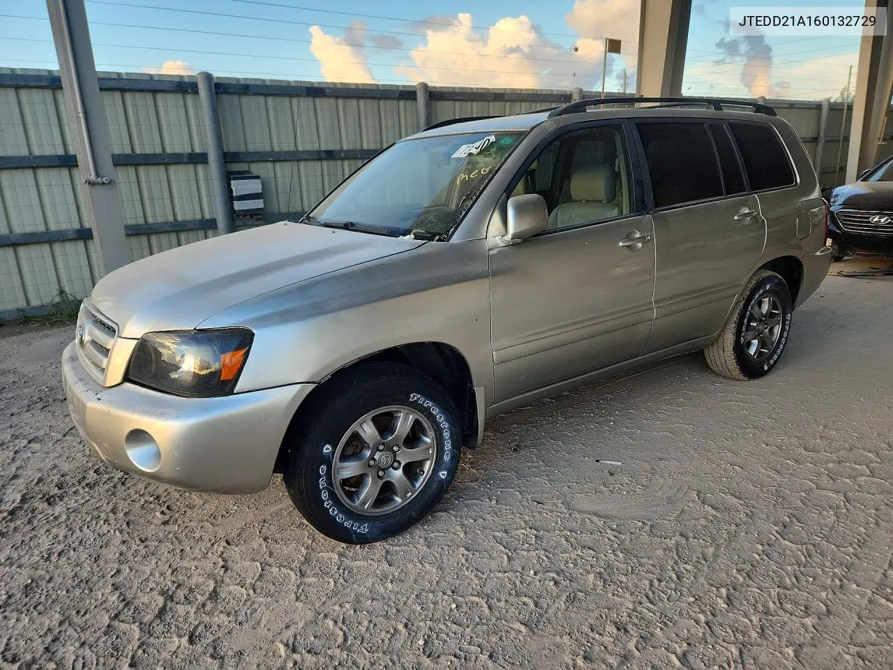 TOYOTA HIGHLANDER 2006, VIN JTEDD21A160132729