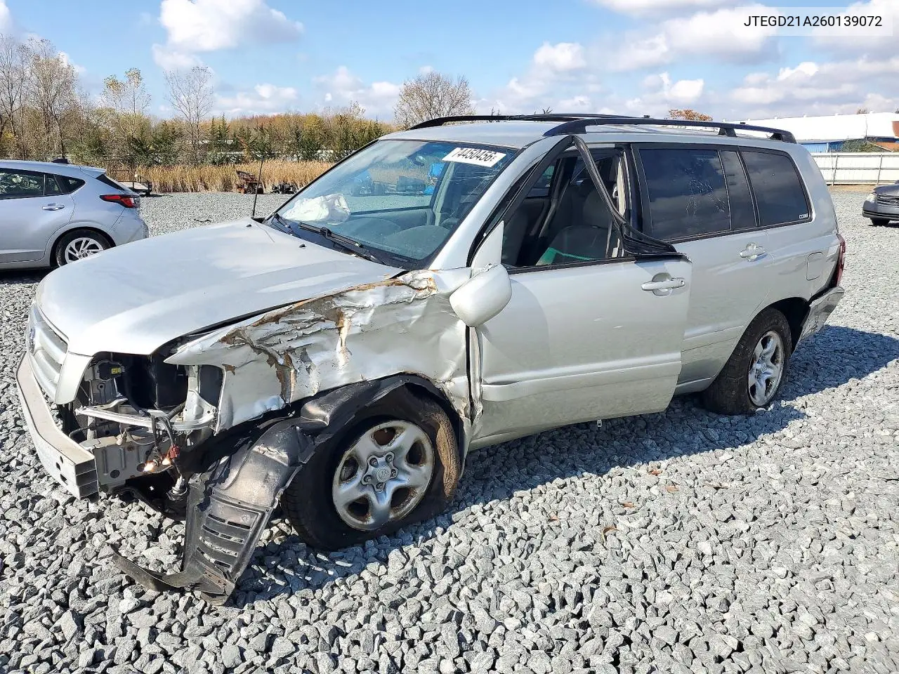 TOYOTA HIGHLANDER 2006, VIN JTEGD21A260139072