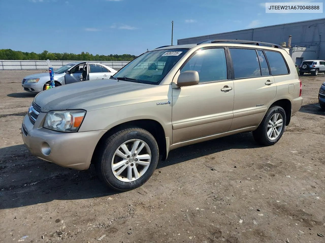 TOYOTA HIGHLANDER 2007, VIN JTEEW21A670048888