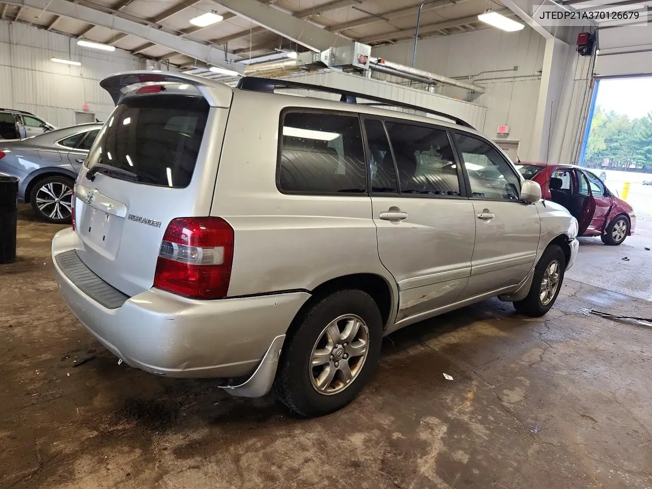 2007 TOYOTA HIGHLANDER VIN JTEDP21A370126679 — фото 3