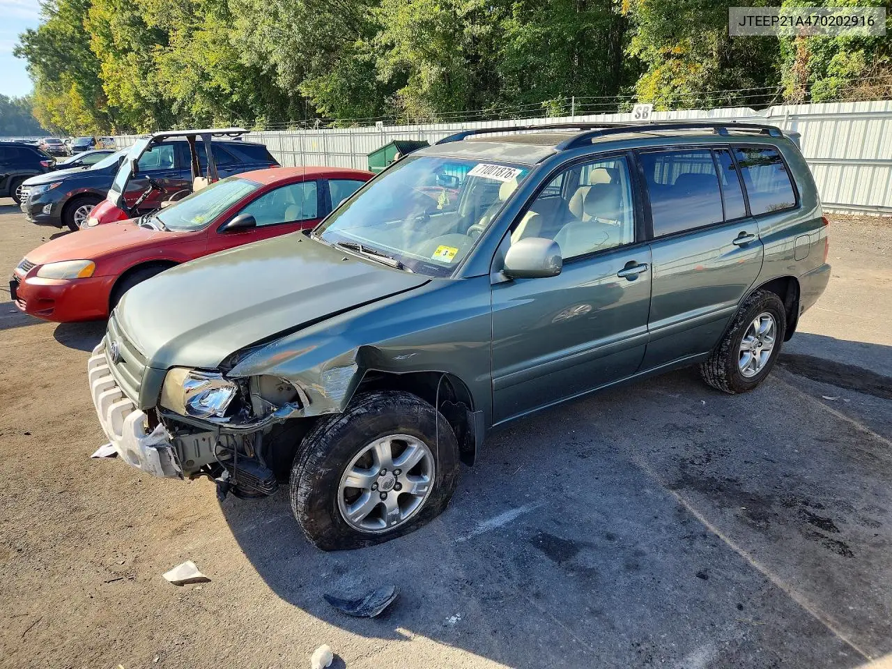 TOYOTA HIGHLANDER 2007, VIN JTEEP21A470202916
