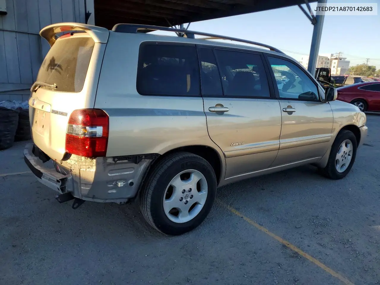 2007 TOYOTA HIGHLANDER VIN JTEDP21A870142683 — фото 3