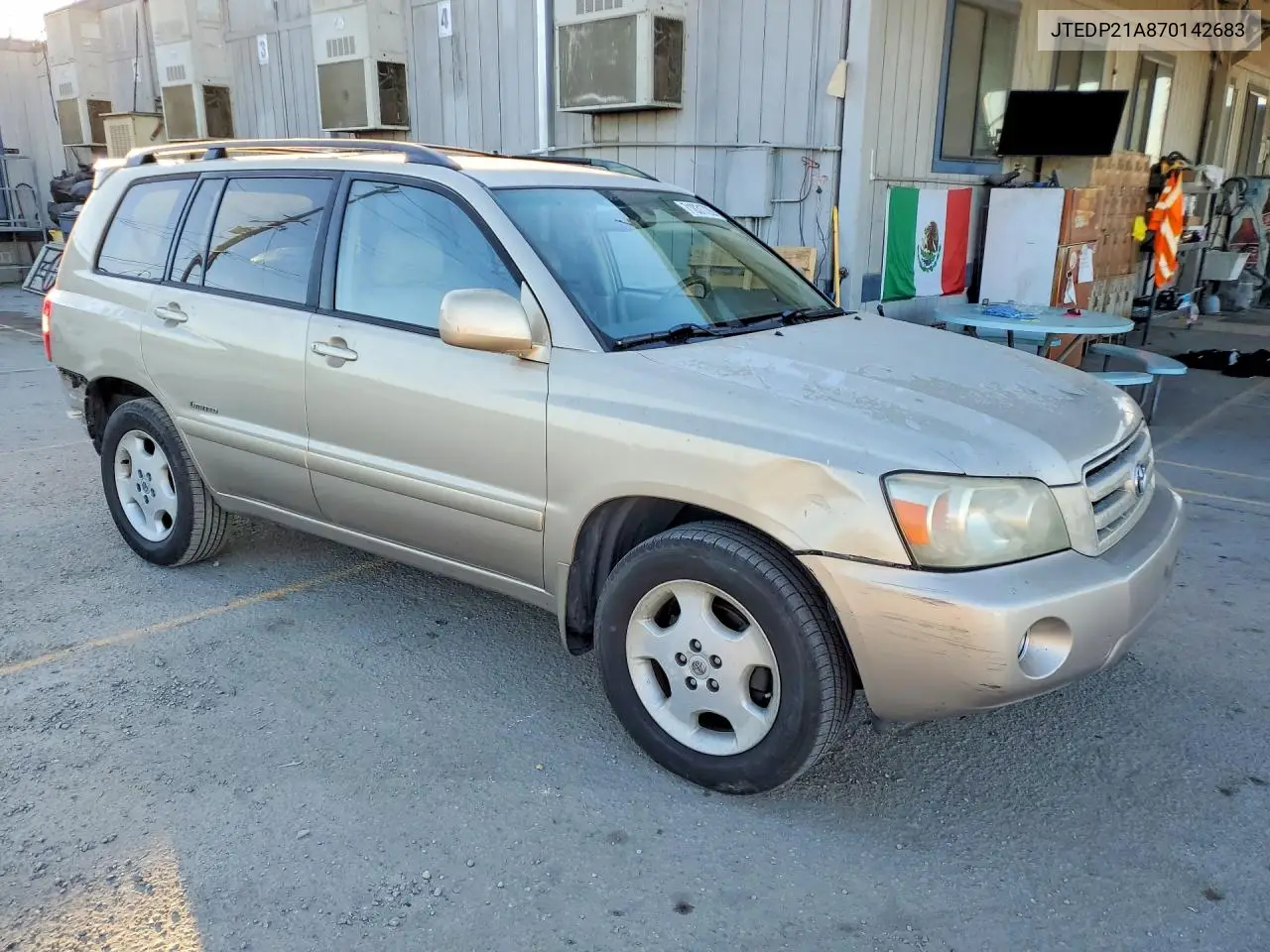 2007 TOYOTA HIGHLANDER VIN JTEDP21A870142683 — фото 4