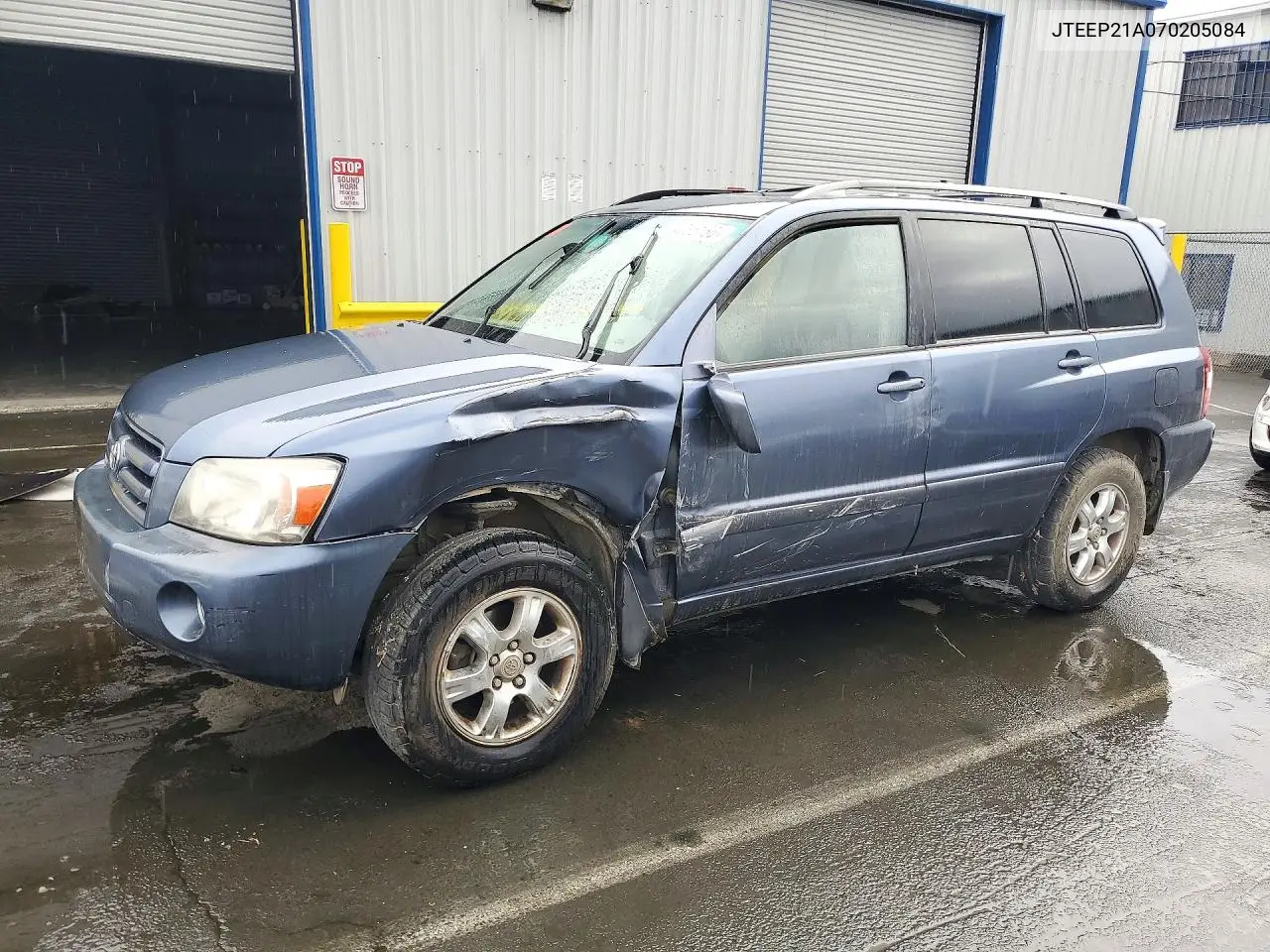 TOYOTA HIGHLANDER 2007, VIN JTEEP21A070205084
