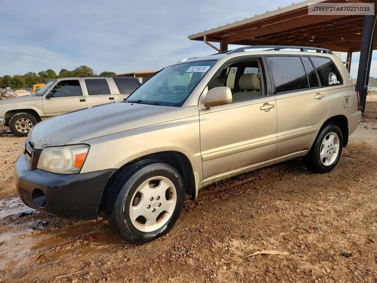 TOYOTA HIGHLANDER 2007, VIN JTEEP21A870221033