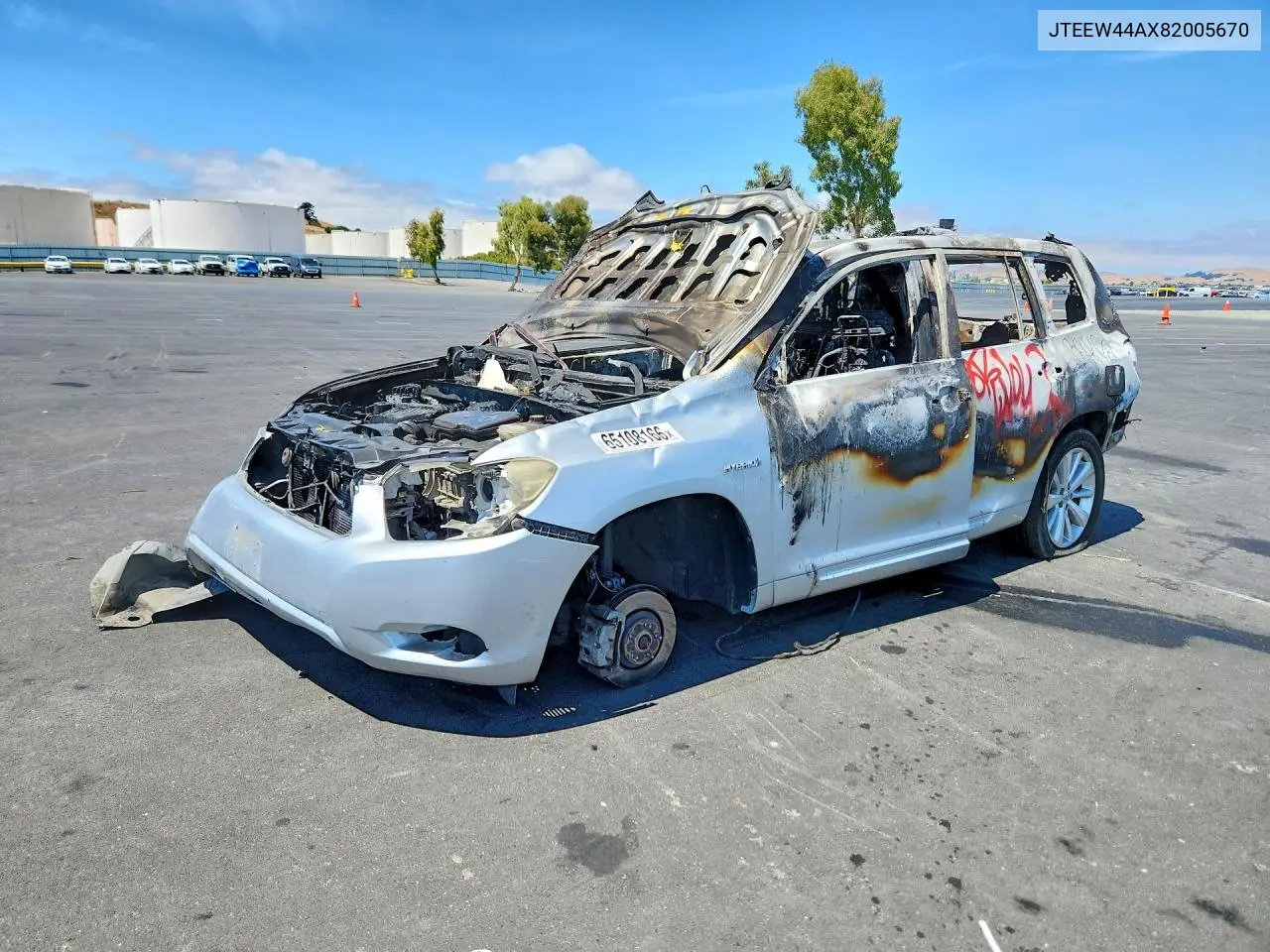 TOYOTA HIGHLANDER 2008, VIN JTEEW44AX82005670