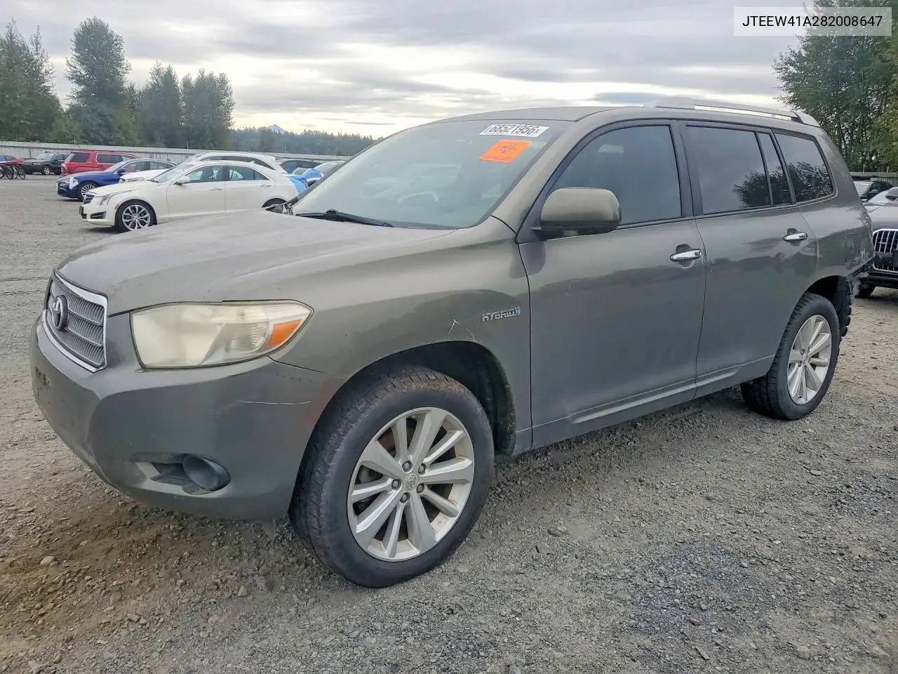TOYOTA HIGHLANDER 2008, VIN JTEEW41A282008647