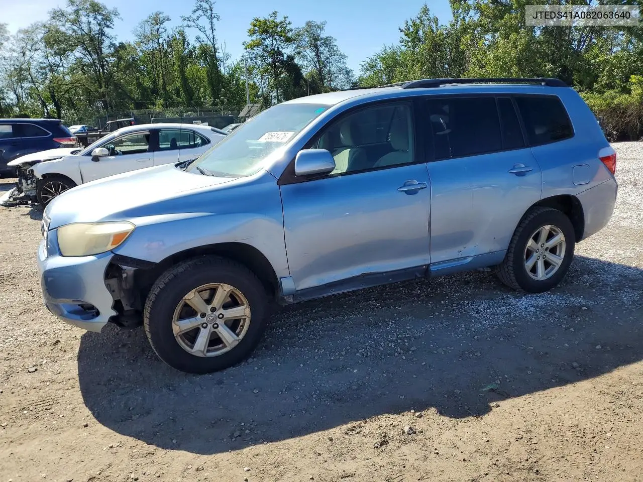 TOYOTA HIGHLANDER 2008, VIN JTEDS41A082063640