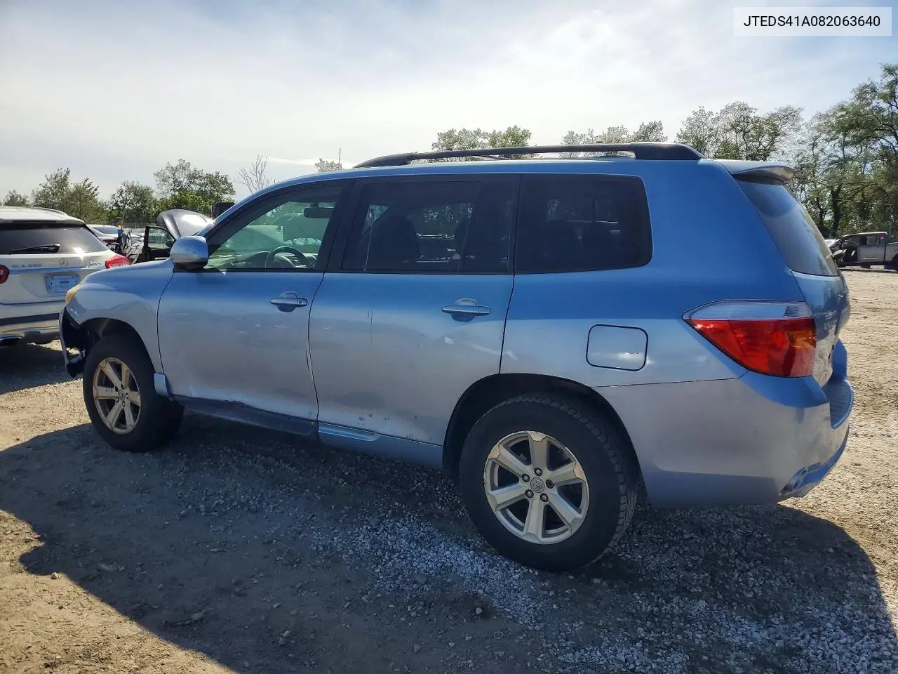 2008 TOYOTA HIGHLANDER VIN JTEDS41A082063640 — фото 2