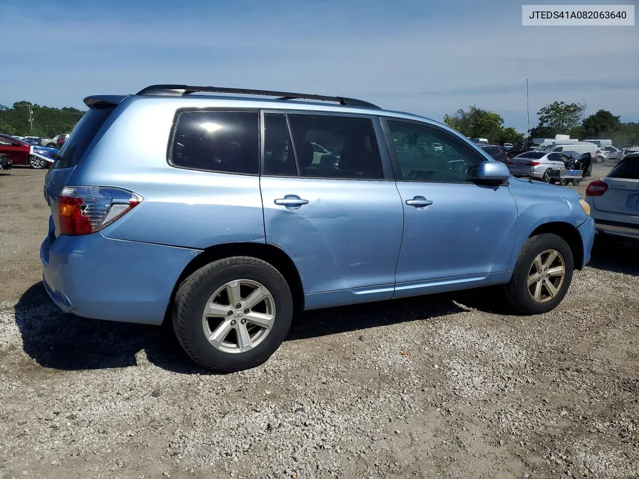 2008 TOYOTA HIGHLANDER VIN JTEDS41A082063640 — фото 3