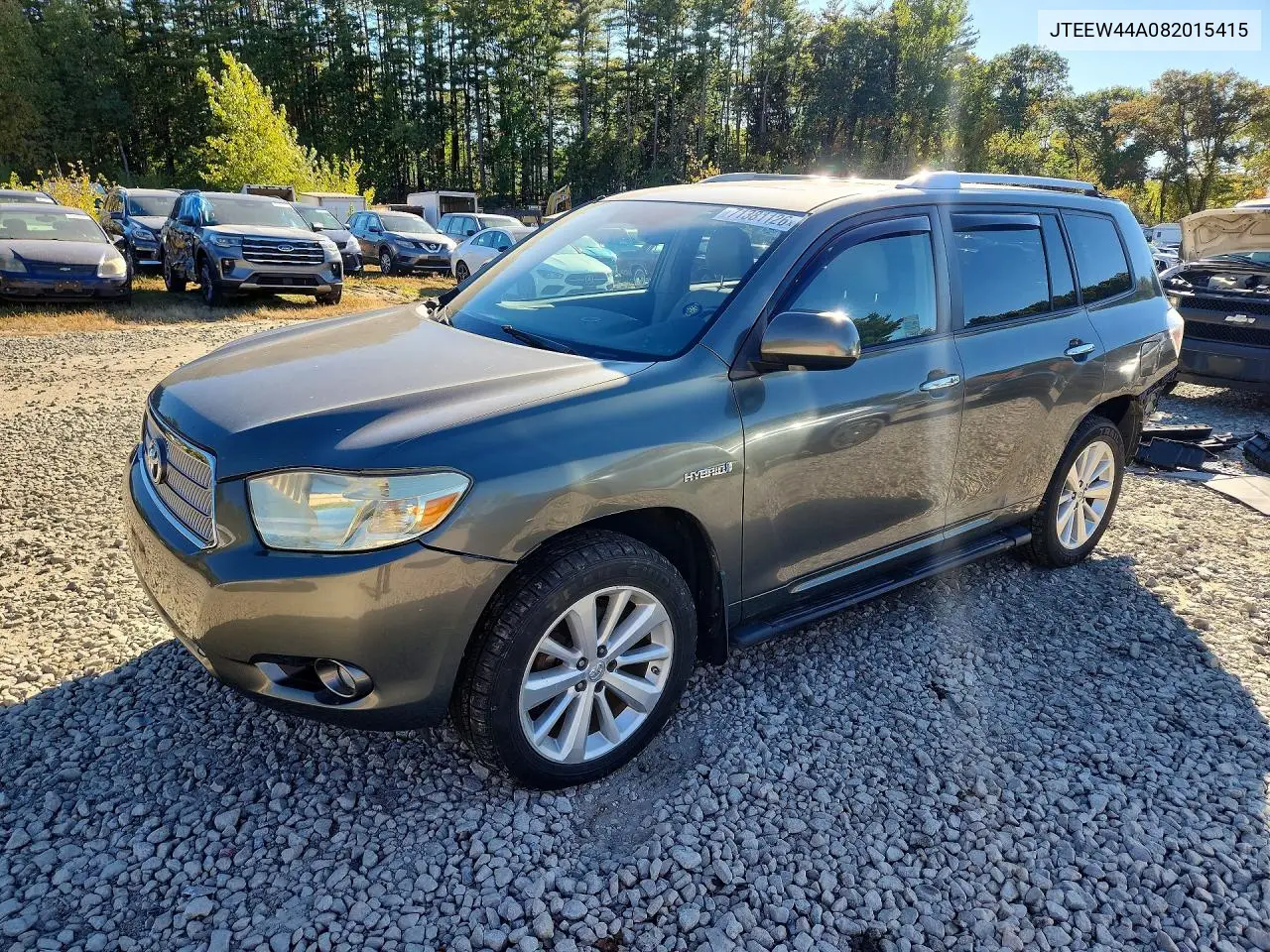 TOYOTA HIGHLANDER 2008, VIN JTEEW44A082015415
