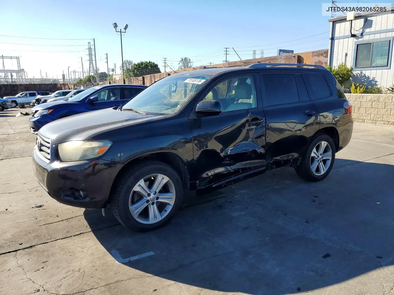 TOYOTA HIGHLANDER 2008, VIN JTEDS43A982065285