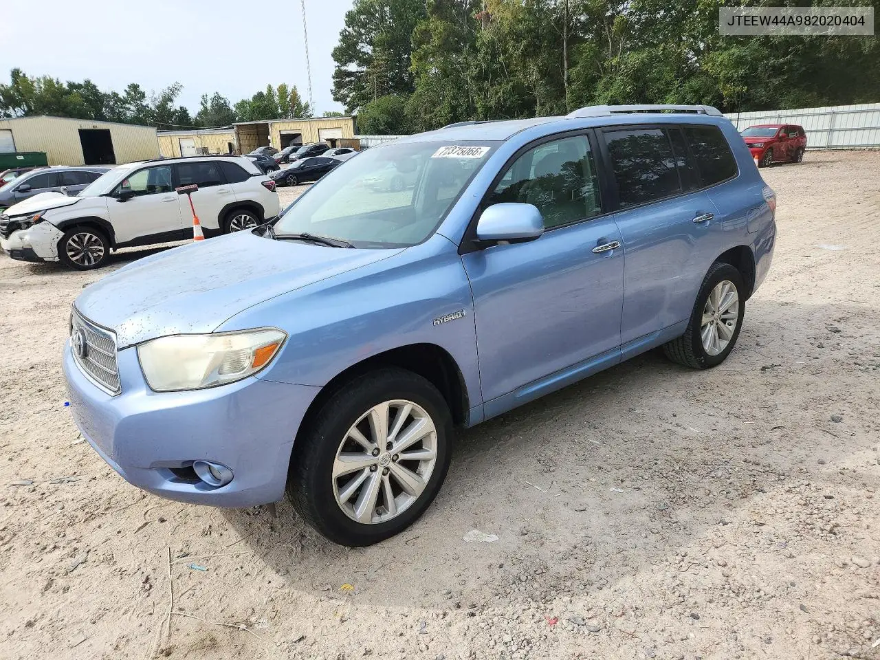 TOYOTA HIGHLANDER 2008, VIN JTEEW44A982020404