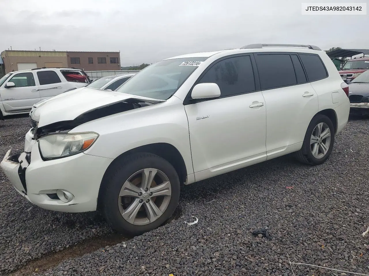 TOYOTA HIGHLANDER 2008, VIN JTEDS43A982043142