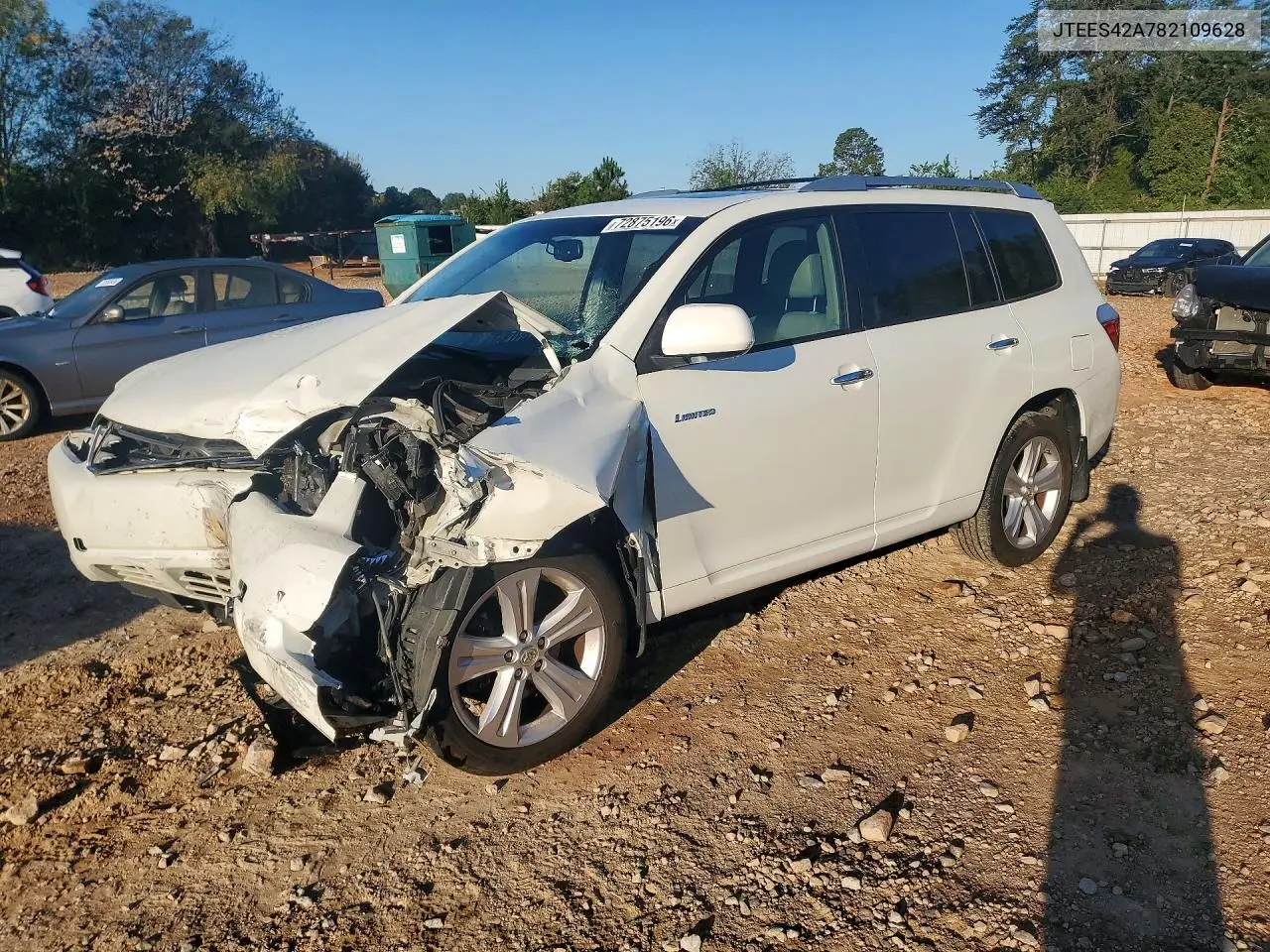 TOYOTA HIGHLANDER 2008, VIN JTEES42A782109628
