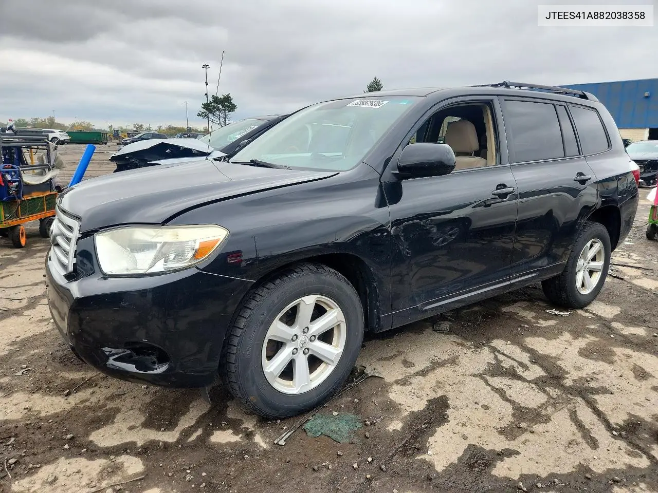 TOYOTA HIGHLANDER 2008, VIN JTEES41A882038358