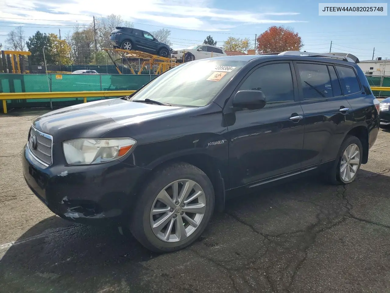 TOYOTA HIGHLANDER 2008, VIN JTEEW44A082025748
