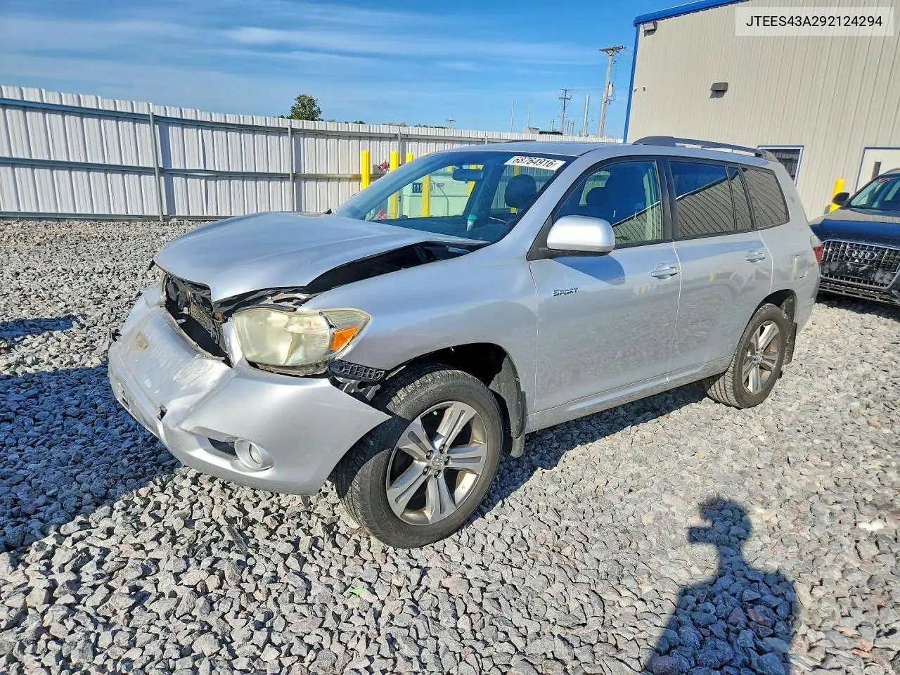 TOYOTA HIGHLANDER 2009, VIN JTEES43A292124294