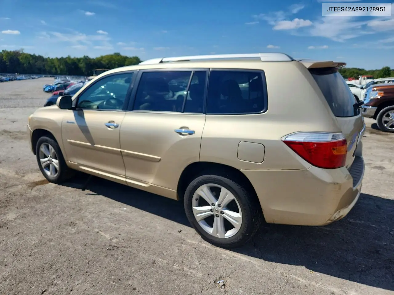 2009 TOYOTA HIGHLANDER VIN JTEES42A892128951 — фото 2