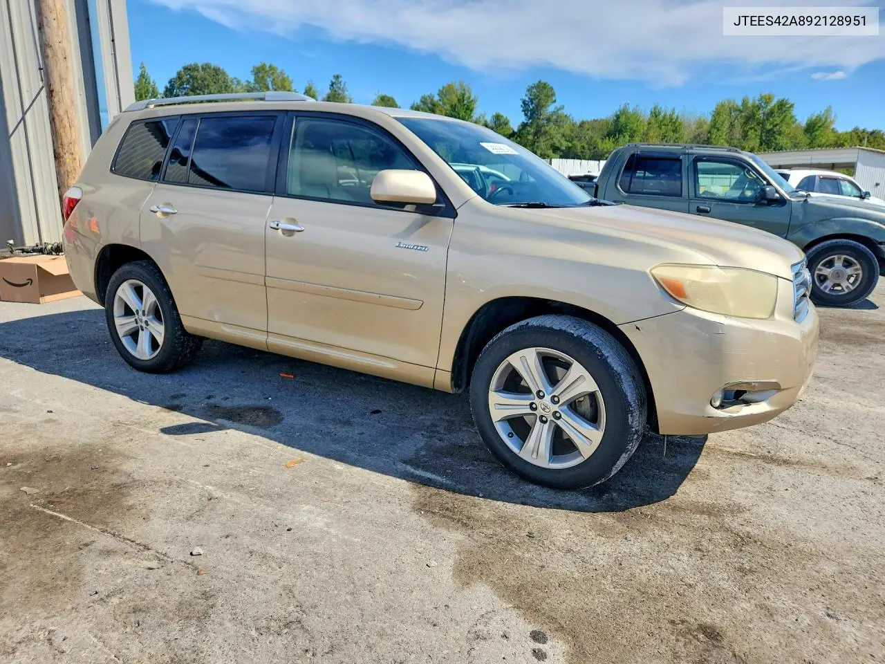 2009 TOYOTA HIGHLANDER VIN JTEES42A892128951 — фото 4