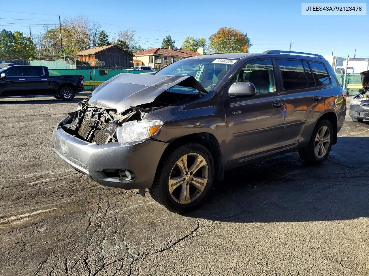 TOYOTA HIGHLANDER 2009, VIN JTEES43A792123478