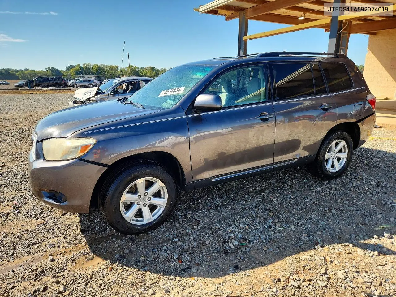 TOYOTA HIGHLANDER 2009, VIN JTEDS41A592074019