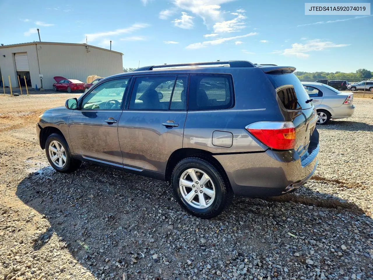 2009 TOYOTA HIGHLANDER VIN JTEDS41A592074019 — фото 2