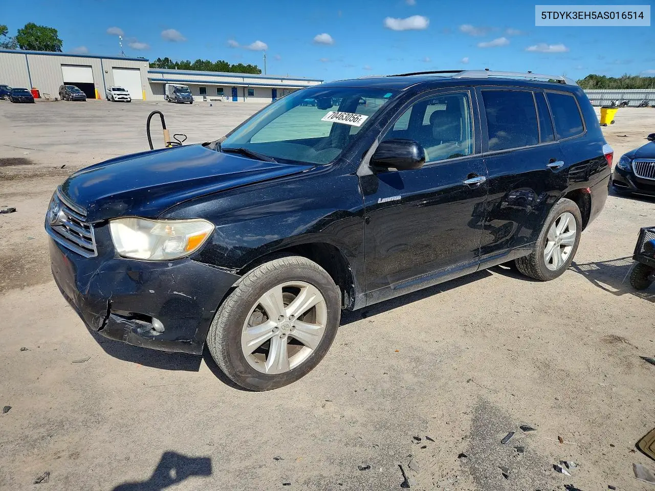 TOYOTA HIGHLANDER 2010, VIN 5TDYK3EH5AS016514