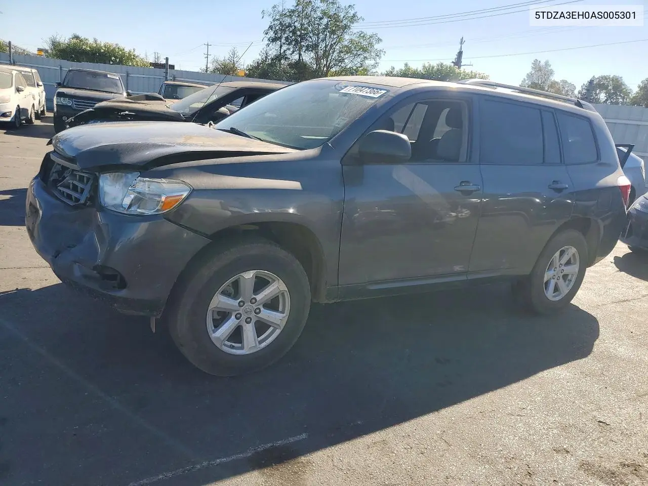 TOYOTA HIGHLANDER 2010, VIN 5TDZA3EH0AS005301