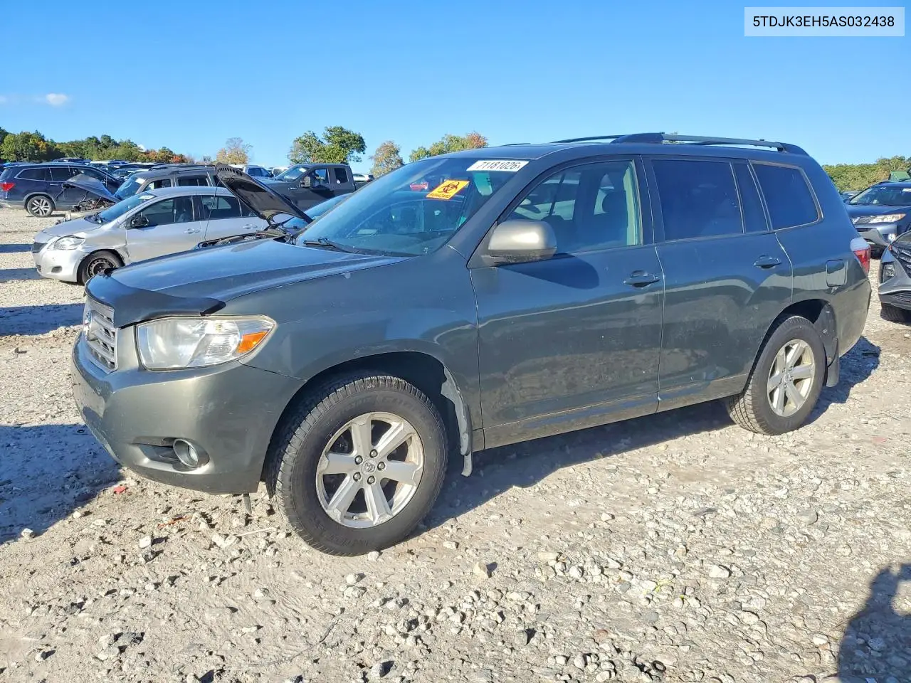 TOYOTA HIGHLANDER 2010, VIN 5TDJK3EH5AS032438