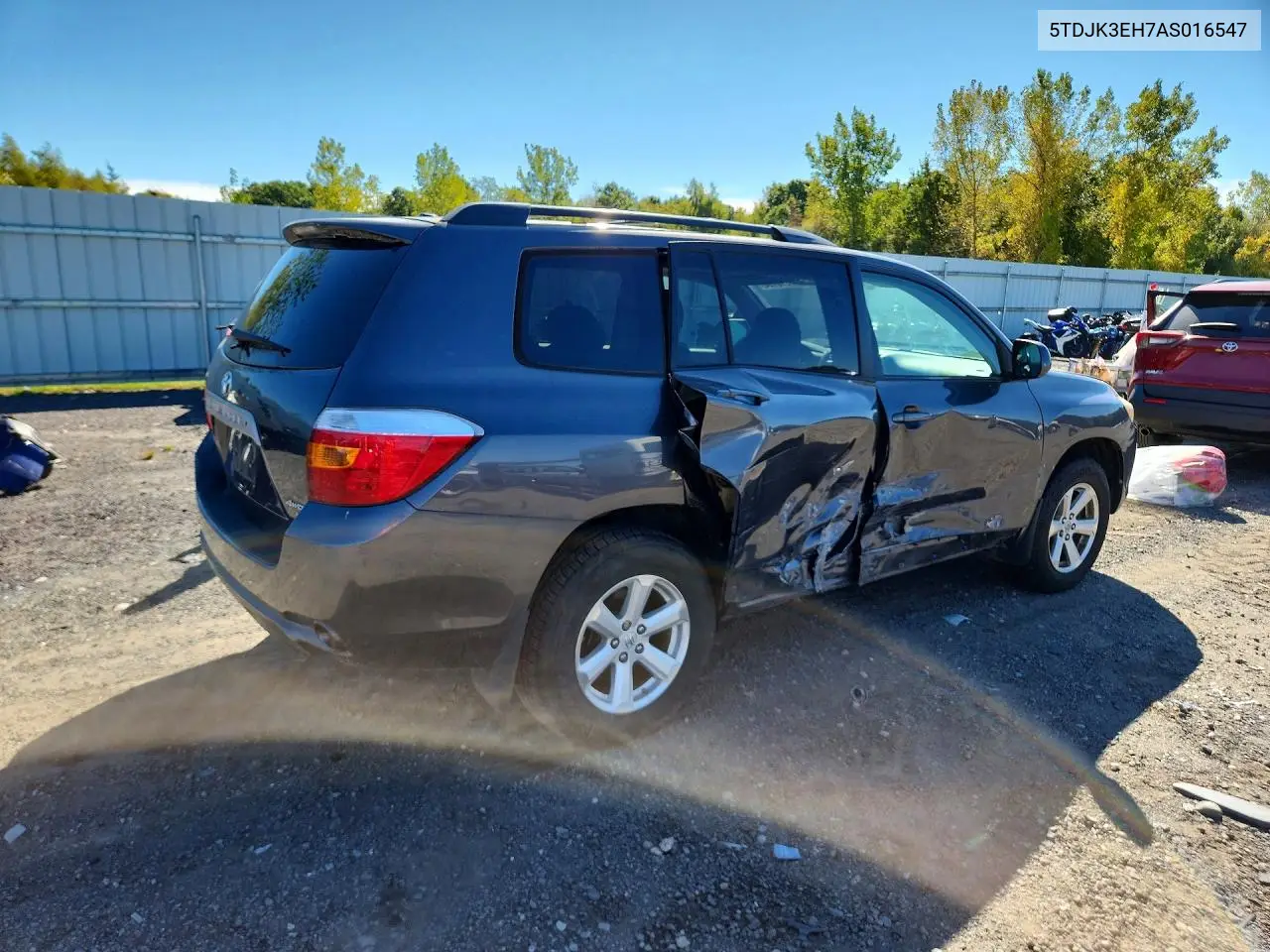 2010 TOYOTA HIGHLANDER VIN 5TDJK3EH7AS016547 — фото 3