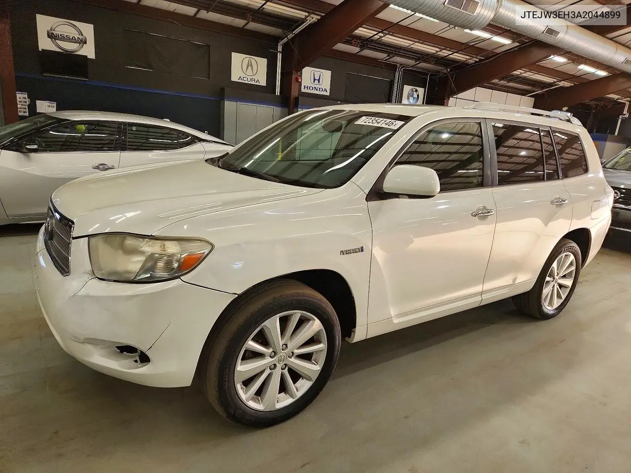 TOYOTA HIGHLANDER 2010, VIN JTEJW3EH3A2044899