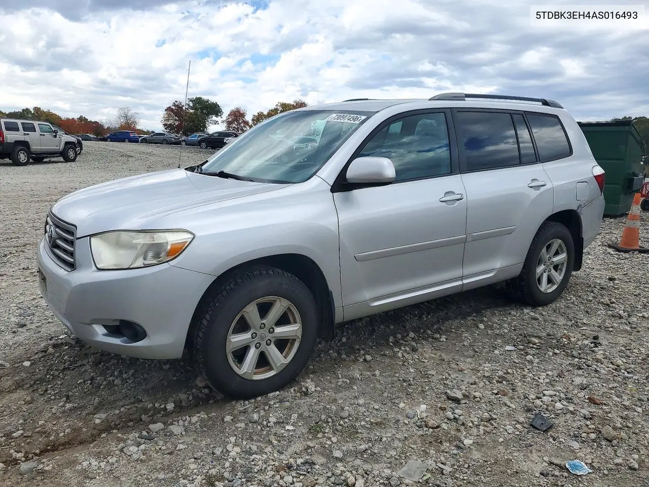 TOYOTA HIGHLANDER 2010, VIN 5TDBK3EH4AS016493