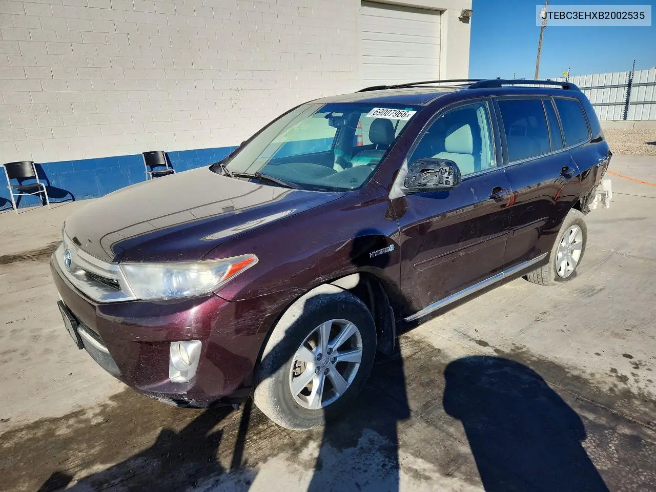 TOYOTA HIGHLANDER 2011, VIN JTEBC3EHXB2002535
