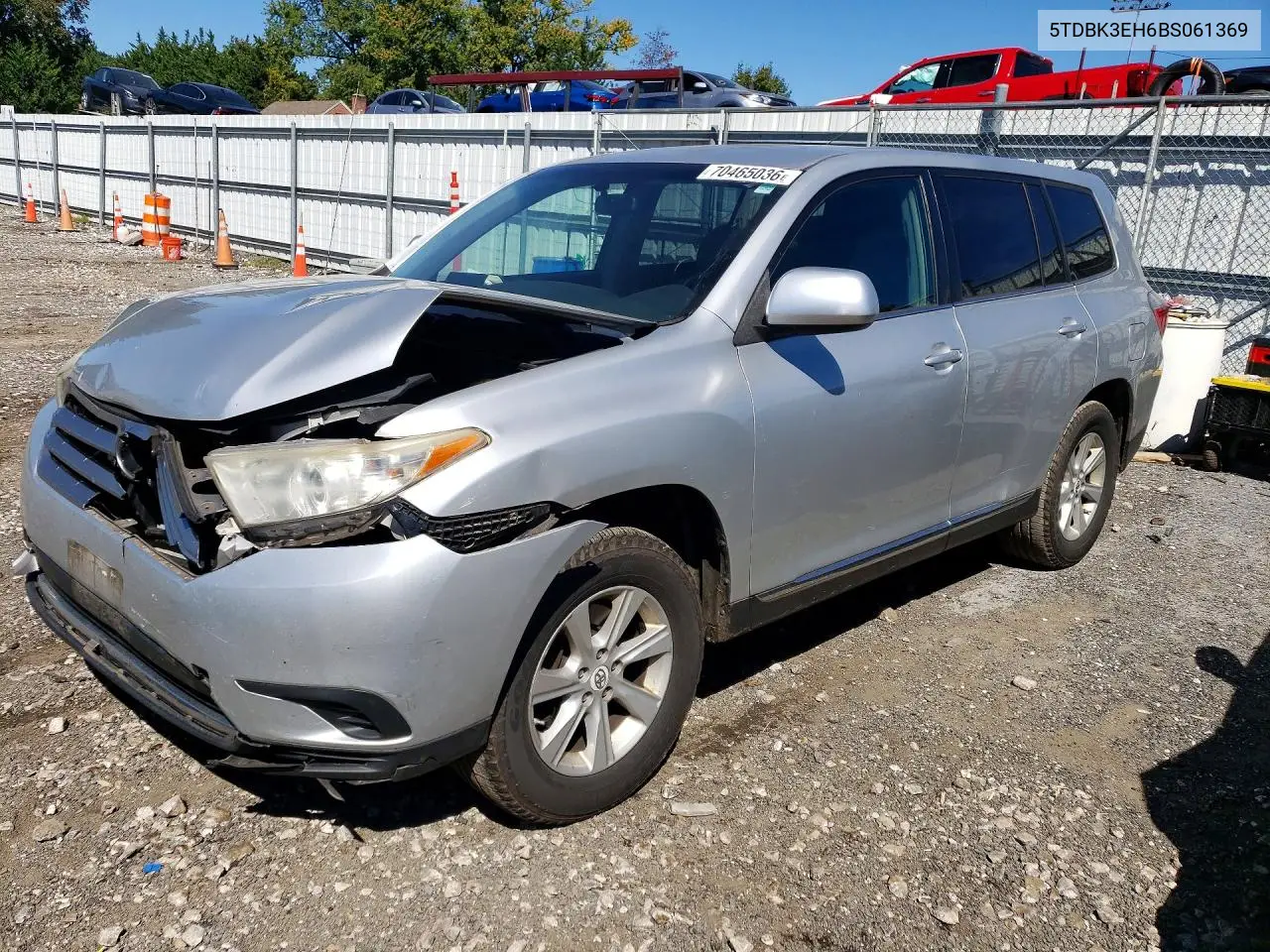 TOYOTA HIGHLANDER 2011, VIN 5TDBK3EH6BS061369