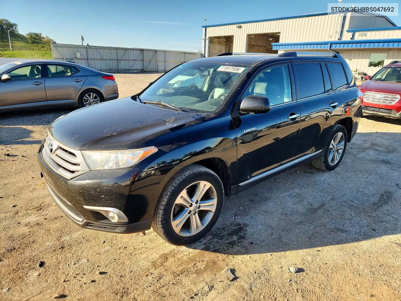 TOYOTA HIGHLANDER 2011, VIN 5TDDK3EH8BS047692