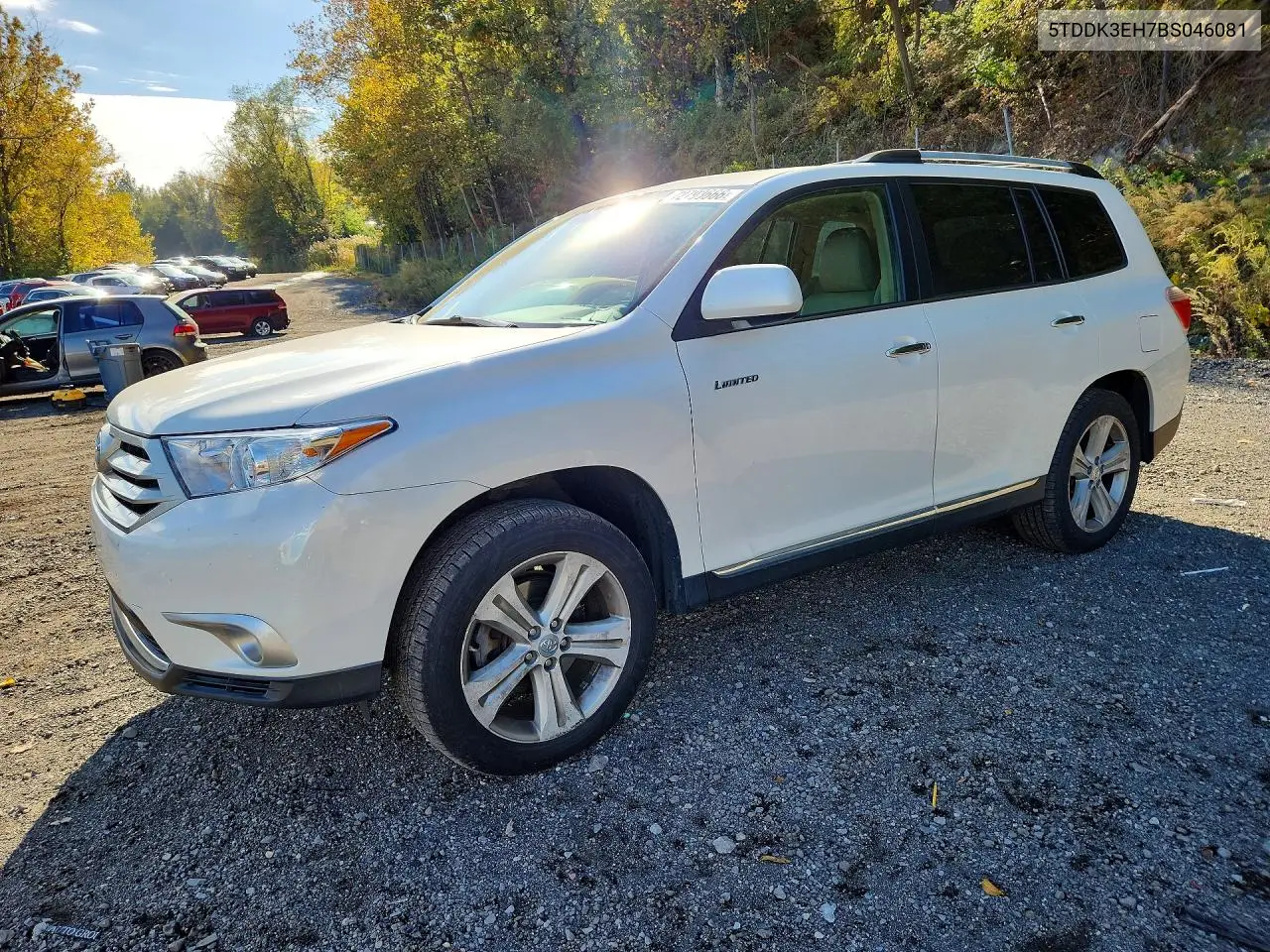 TOYOTA HIGHLANDER 2011, VIN 5TDDK3EH7BS046081