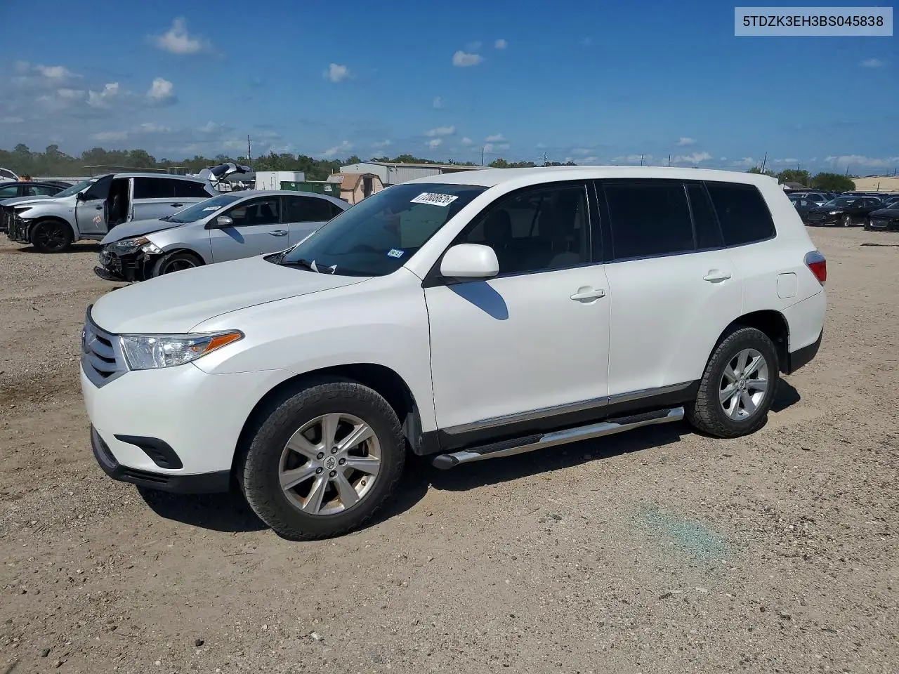 TOYOTA HIGHLANDER 2011, VIN 5TDZK3EH3BS045838