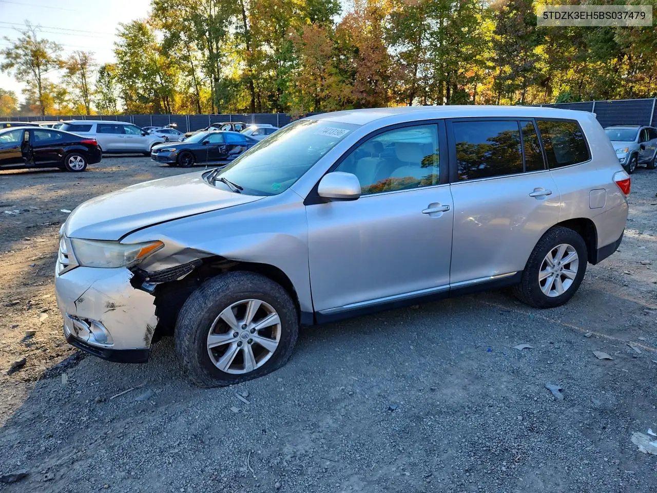 TOYOTA HIGHLANDER 2011, VIN 5TDZK3EH5BS037479