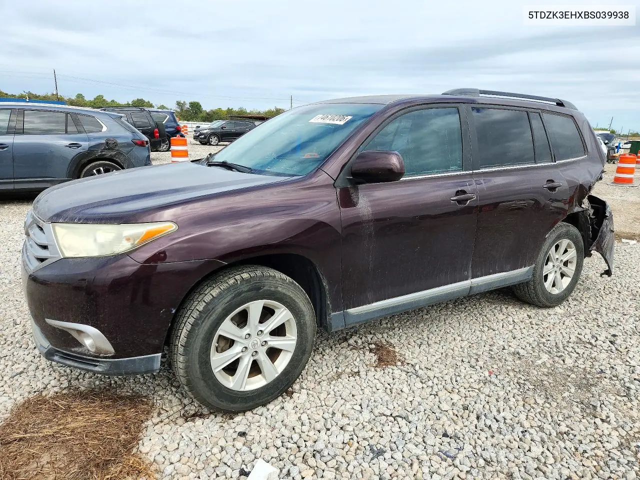 TOYOTA HIGHLANDER 2011, VIN 5TDZK3EHXBS039938