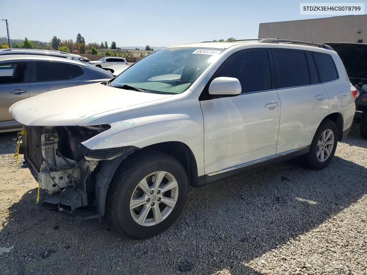 TOYOTA HIGHLANDER 2012, VIN 5TDZK3EH6CS078799