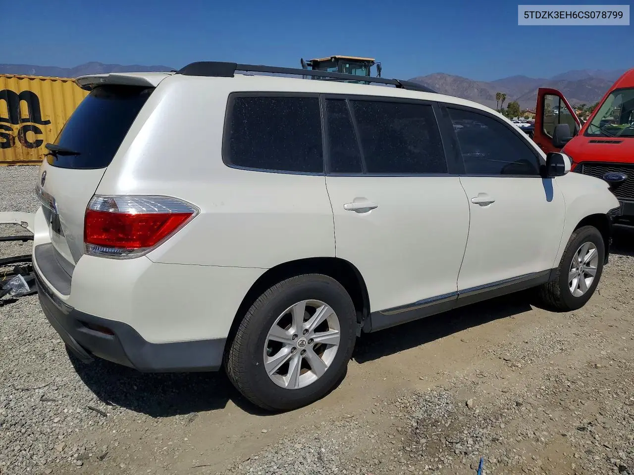 2012 TOYOTA HIGHLANDER VIN 5TDZK3EH6CS078799 — фото 3